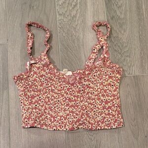 La Hearts Women’s Pink Floral Tank Top Size S